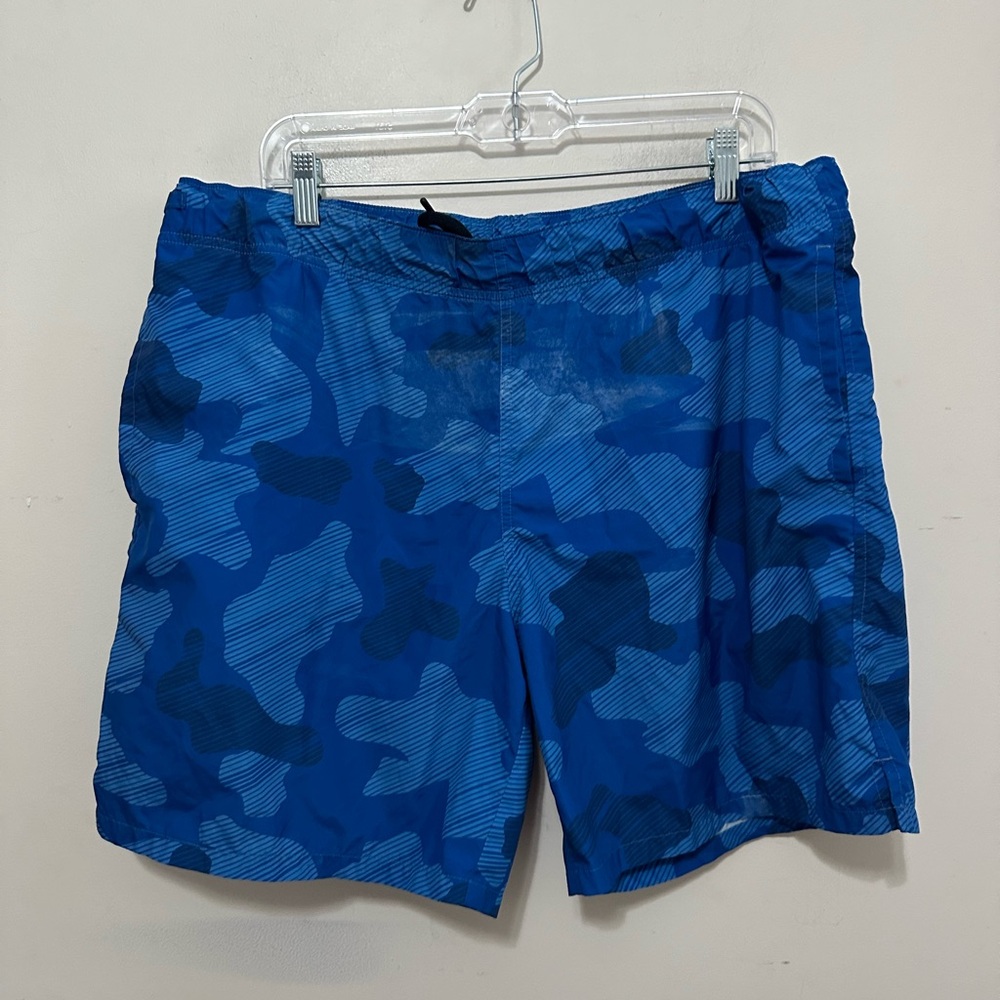 ZegnaSport Blue Camo Men's Swim Shorts Size XX-Large